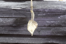 Load image into Gallery viewer, 14 K Yellow Gold Hand Crafted Aspen leaf Pendant Necklace, Image #4