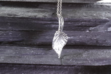 Load image into Gallery viewer, Sterling Silver Hand-Crafted Aspen Leaf Pendant Necklace, 20" Chain, View #5