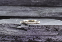 Load image into Gallery viewer, 14 K White Gold Shared-Prong Band with 28 Diamonds, View #7