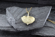 Load image into Gallery viewer, 14K Yellow Gold Aspen Leaf Pendants, View #3