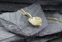 Load image into Gallery viewer, 14K Yellow Gold Aspen Leaf Pendants, View #4