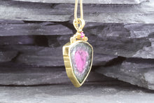 Load image into Gallery viewer, Drop Pendant Set w/ Round Ruby, View # 3