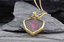 Load image into Gallery viewer, Drop Pendant Set w/ Round Ruby, View # 4