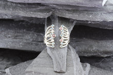 Load image into Gallery viewer, 18K W Embrace Ring With 12 Blue Diamonds, 3 White Diamonds, 2 Purple Diamonds, 1 Purple Diamond, View #1