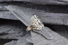 Load image into Gallery viewer, 18K White Gold Embrace Ring Set With 12 Blue Diamond And 7 Diamonds, View #2