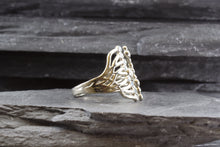 Load image into Gallery viewer, 18K White Gold Embrace Ring Set With 12 Blue Diamond And 7 Diamonds, View #5