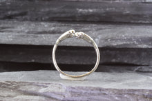 Load image into Gallery viewer, 18K White Gold Embrace Ring Set With 12 Blue Diamond And 7 Diamonds, View #7