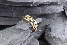 Load image into Gallery viewer, 18K Yellow Gold Diamond Bubble Ring View #2