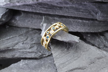 Load image into Gallery viewer, 18K Yellow Gold Diamond Bubble Ring View #3