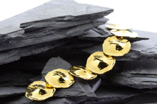 Load image into Gallery viewer, 18K Yellow Gold Plated Sterling Silver Fancy Link Bracelet,View #2