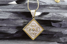 Load image into Gallery viewer, 18K Yellow Gold Plated Sterling Silver Pendant Set With White Stone Accents, View #1