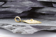 Load image into Gallery viewer, 18K Yellow Gold Plated Sterling Silver Pendant Set With White Stone Accents, View #3