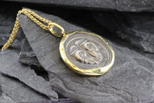 Load image into Gallery viewer, 18 Karat Yellow Gold Bezel Setting With A Silver Ancient Greek Coin Pendant, Ram, View #3