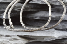 Load image into Gallery viewer, 20 Two Tone Sterling Silver and Blackened Wheat Chain, View #2