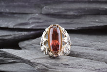 Load image into Gallery viewer, 5ct Barion Cut Rectangle Pink Tourmaline With 18Y Accents Set In 14K Rose & Sterling Silver, View #1