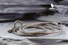 Load image into Gallery viewer, 18" Black Greek Sterling Silver Round Wheat Chain