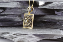 Load image into Gallery viewer, Blackened 18K Yellow Gold Plated Sterling Silver Pendant Set, View #2