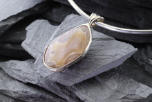 Load image into Gallery viewer, Free Form Agate and Sterling Silver Pendant, View #3