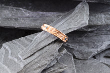 Load image into Gallery viewer, Lady's Rose 18 Karat Satin & Polished Contemporary Fashion Ring With Blue Diamonds, View #3