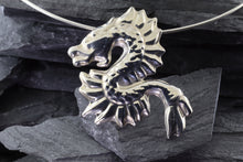 Load image into Gallery viewer, Sterling Silver Dragon Pendant, View #1