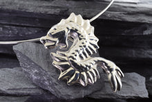 Load image into Gallery viewer, Sterling Silver Dragon Pendant, View #3