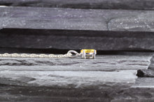 Load image into Gallery viewer, Sterling Silver Drop Pendant Set With One Oval Golden Sapphire, View #6