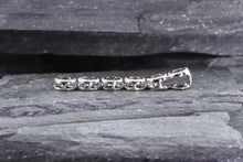 Load image into Gallery viewer, Sterling Silver Drop Pendant set with Sapphires 1 Red, 1 Orange, 1 Yellow, 1 Green, 1 Blue and 1 Purple, View #7