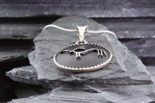 Load image into Gallery viewer, Sterling Silver Elk Petroglyph Pendant, View #3