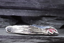 Load image into Gallery viewer, Sterling Silver Psilomelane Set With Pink Tourmaline, 18rope chain, View #9