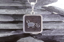 Load image into Gallery viewer, Sterling Silver Ram Petroglyph Pendant, View #1