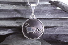 Load image into Gallery viewer, Sterling Silver Ram Petroglyph Pendant, View #1