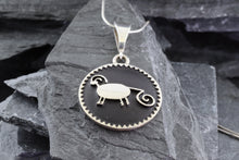 Load image into Gallery viewer, Sterling Silver Ram Petroglyph Pendant, View #2