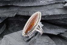 Load image into Gallery viewer, Sterling Silver Ring Set With Oval Cabochon Dinosaur Bone, View #3