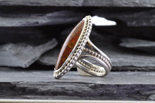 Load image into Gallery viewer, Sterling Silver Ring Set With Oval Cabochon Dinosaur Bone, View #6