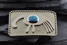 Load image into Gallery viewer, Sterling Silver Sacred Bird Belt Buckle Set With Turquoise, View #1