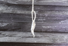 Load image into Gallery viewer, Sterling Silver Satin Finish Aspen Leaf Pendant Set, View #2