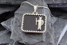 Load image into Gallery viewer, Sterling Silver Shaman Petroglyph Pendant, View #1