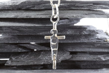 Load image into Gallery viewer, Sterling Silver Wandering Saints Embossed Cross Pendant, View #1