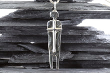 Load image into Gallery viewer, Sterling Silver Wandering Saints Embossed Risen Christ Cross Pendant, View #1