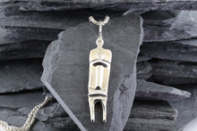 Load image into Gallery viewer, Sterling Silver Wandering Saints Embossed Risen Christ Cross Pendant, View #2