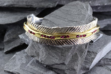 Load image into Gallery viewer, Sterling Silver and 18K Yellow Gold Bracelet Set With Rubies, View #5