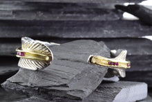 Load image into Gallery viewer, Sterling Silver and 18K Yellow Gold Bracelet Set With Rubies, View #6