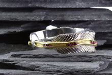 Load image into Gallery viewer, Sterling Silver and 18K Yellow Gold Bracelet Set With Rubies, View #2