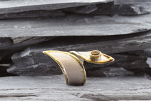 Load image into Gallery viewer, Sterling Silver and 18k yellow gold plated Satin & Polished Contemporary Ring with One Oval Citrine, View #2