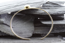 Load image into Gallery viewer, Two Tone Sterling Silver Satin & Polished Cuff Bracelet With Mabe' Pearl, View #3