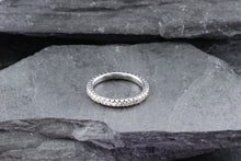 Load image into Gallery viewer, White 14 K Eternity Band Anniversary Ring With 38 Round Diamonds, View #4