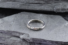 Load image into Gallery viewer, White 14 K Half Anniversary Ring With 13 Round F/G Vs2 Diamonds