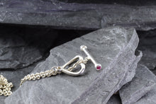 Load image into Gallery viewer, White Platinum And Sterling Silver Star Pendant Set With 20 Round Sapphires, View #6