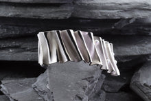 Load image into Gallery viewer, White Sterling Silver Cuff Bracelet With Fresh Water Pearls, View #2