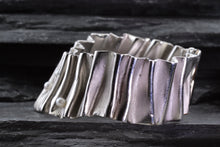 Load image into Gallery viewer, White Sterling Silver Cuff Bracelet With Fresh Water Pearls, View #7
